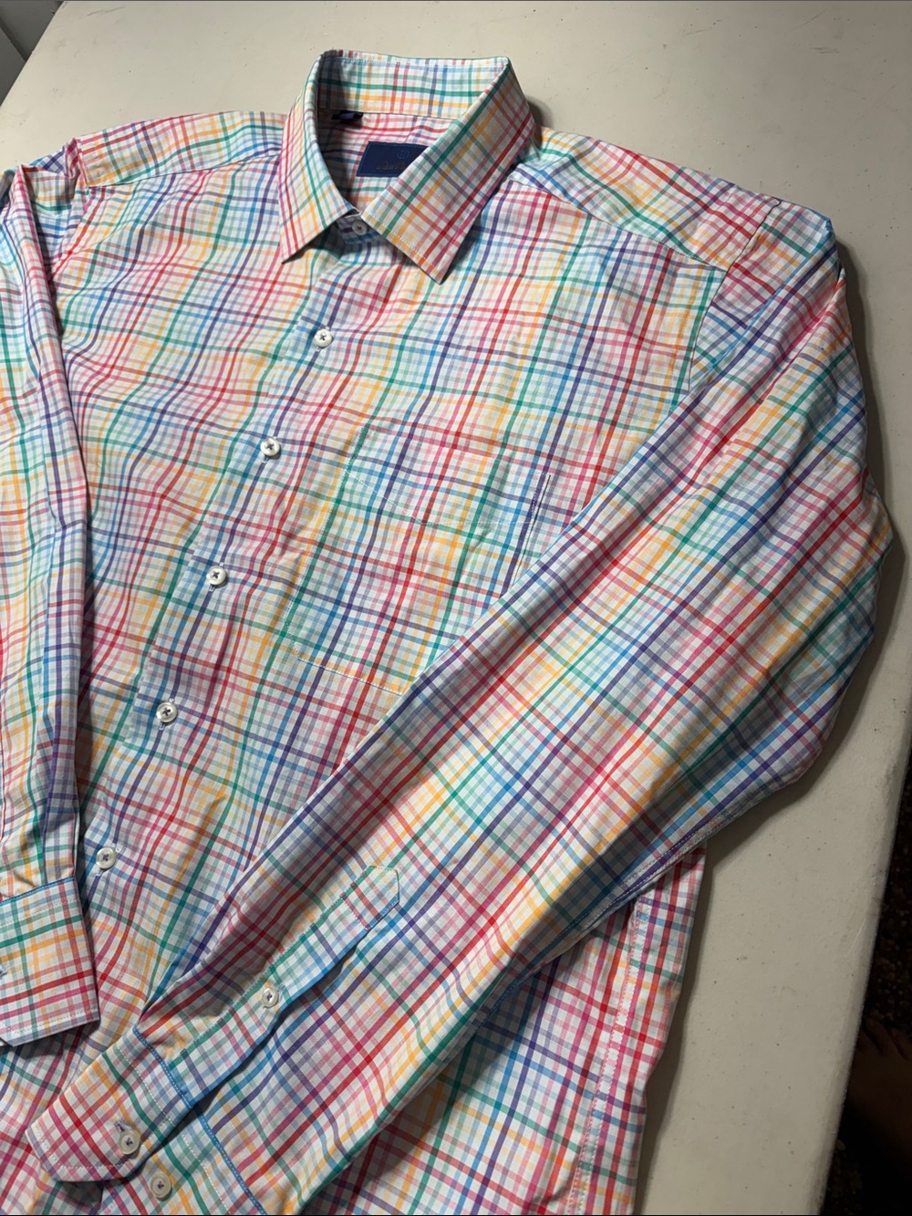 David Donahue Multicolor Plaid Shirt